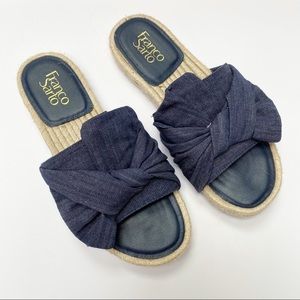 Franco Sarto Denim Blue Espadrille  Sandal 7.5